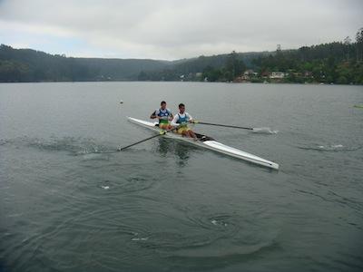 Na categoria dois sem timoneiro masculino, os brasileiros se classificaram com o segundo melhor tempo nas eliminatórias / Foto: Divulgação